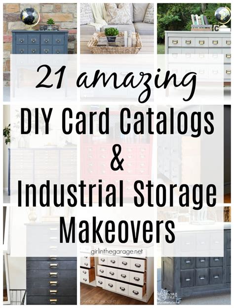 diy industrial card catalogs